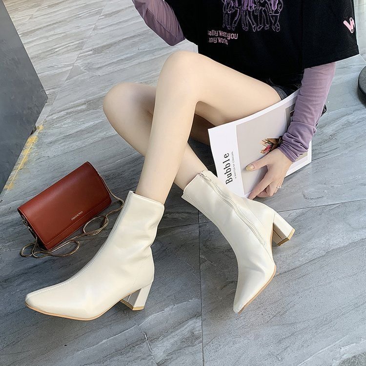 Block Heel Booties YP237