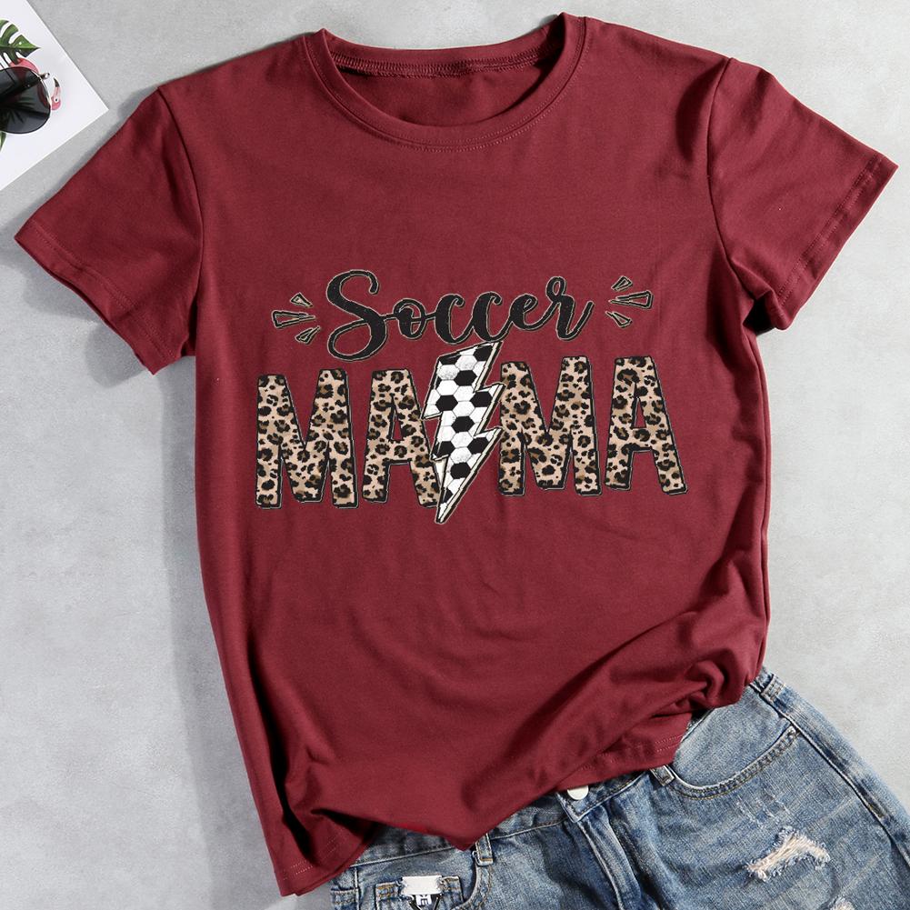 soccer mama Round Neck T-shirt-Guru-buzz
