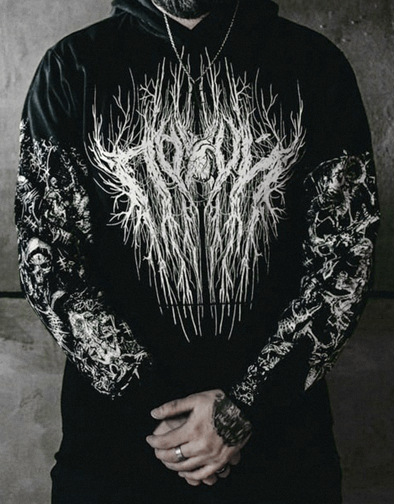 Sigilism Metallic Darkness Crew Neck Sweatshirt Lixishop 