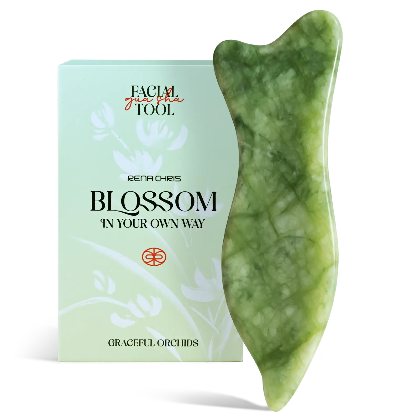シャドークイーン★20kg celicayasu Graceful Orchid Xiuyan Jade Facial Gua Sha Tools