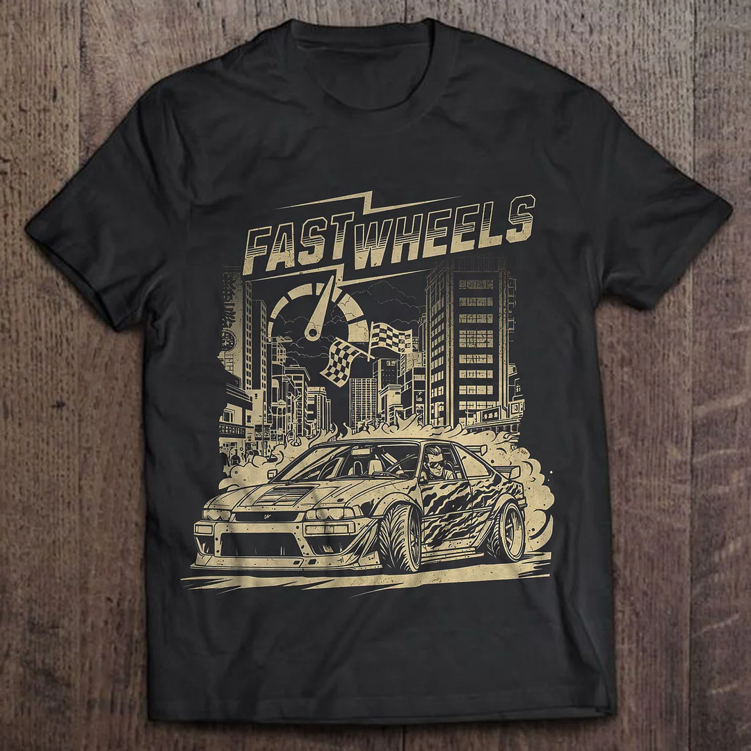 Fast Wheel Retro T-shirt - Devcarry