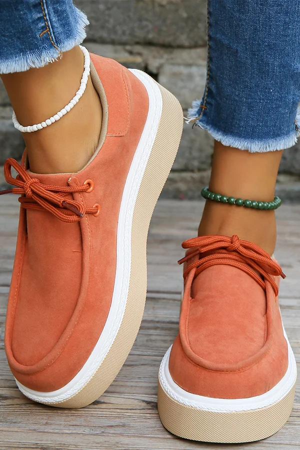 Casual Lace Up Platform Sneakers