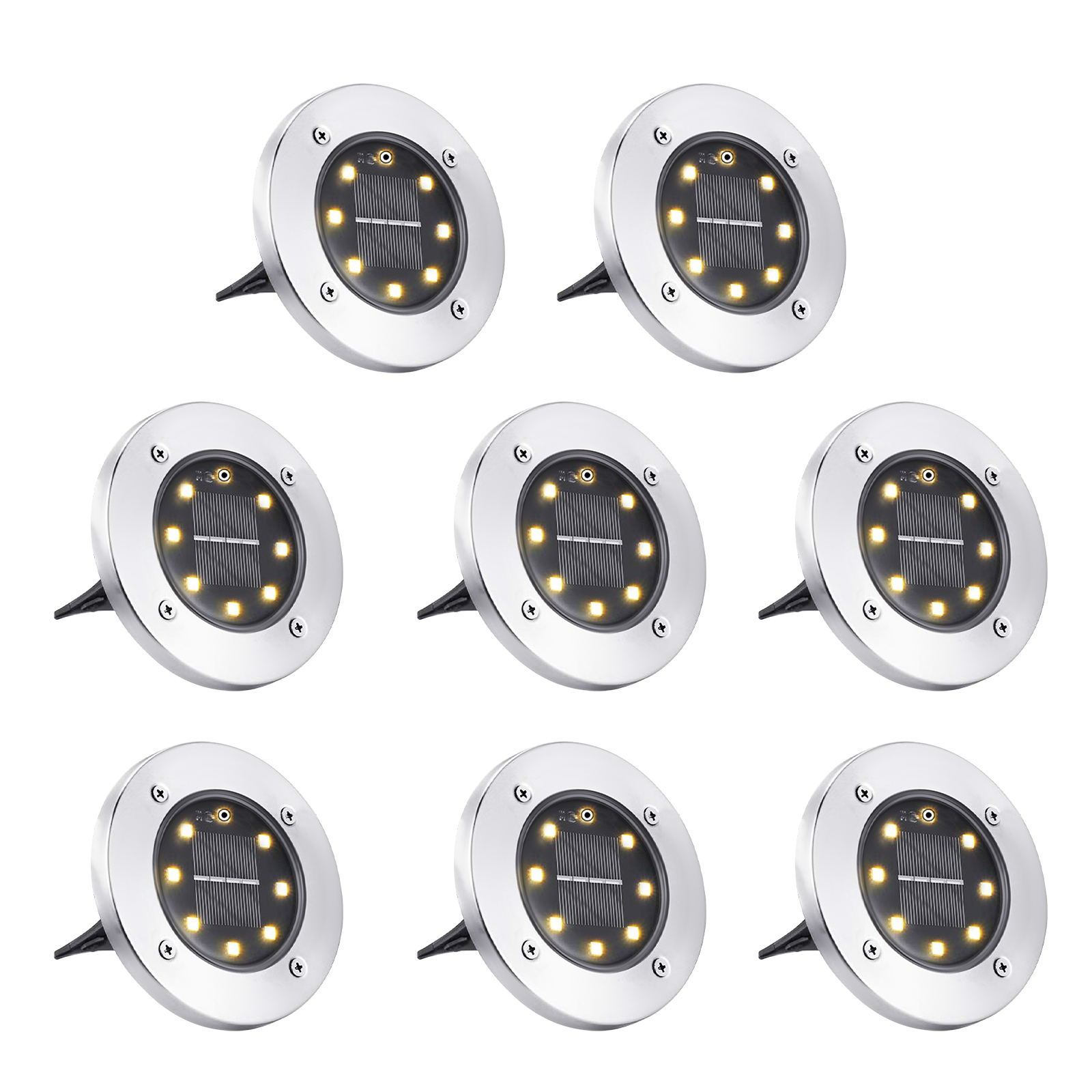 Solar Ground Lights 8 Led Waterproof In-Ground Garden Disk Landscape Lights, 501 Original
Solar Ground Lights 8 Led Waterproof In-Ground Garden Disk Landscape Lights, 501 Original