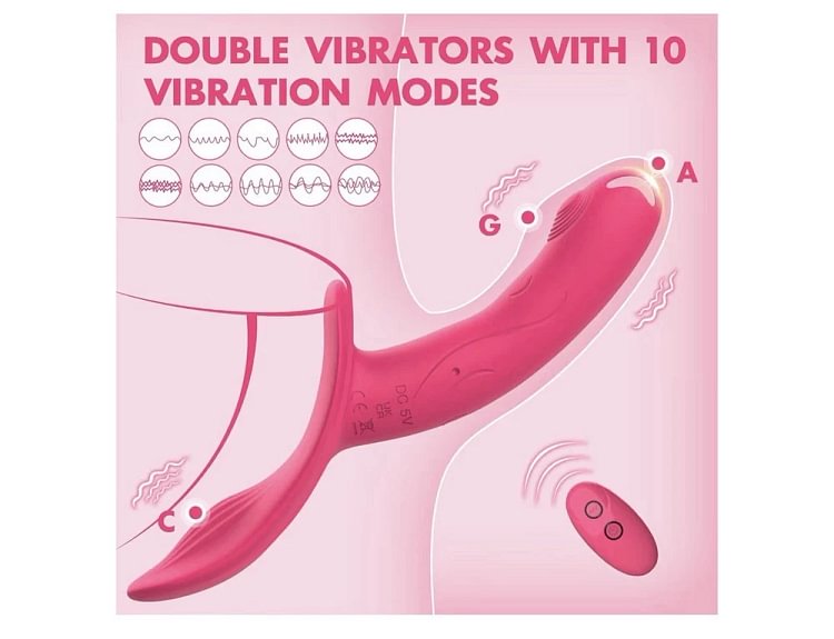 pornhint Pornhint Wearable Vibrators with 10 Vibrating speeds, Silicone Strap On Dildo with Remote Vibrator