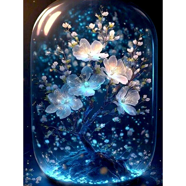 Glazed Crystal Flower 30*40CM(Canvas) Full Round Drill Diamond Painting gbfke