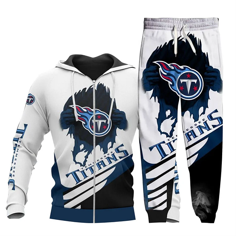 Tennessee Titans
3D Printed Zip-Up Hoodie And Sweatpant 2pcs Tracksuits