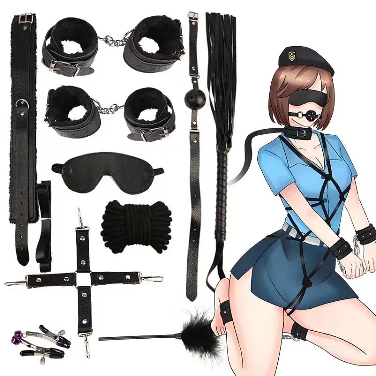 pornhint Pornhint 10pcs/SET Bondage Kit Flirt Toys BDSM Slave Restraint Erotic Sex Couple Love Toy BDSM