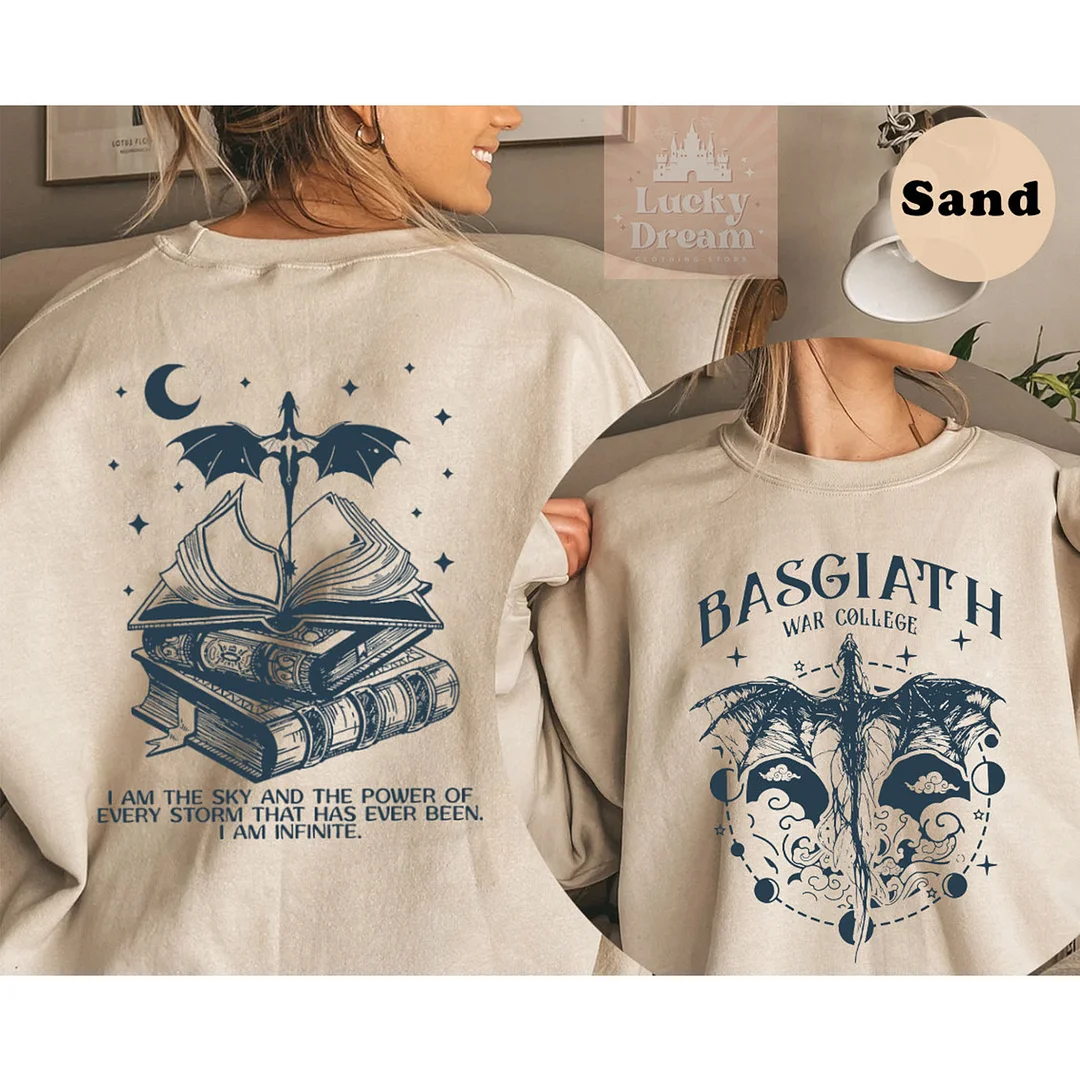 Basgiath War College 2 Sided Sweatshirt Fourth Wing Sweatshirt / DarkAcademias /Darkacademias
