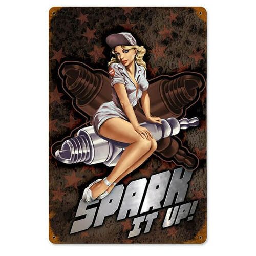Garage Pin Up Girl - Vintage Tin Signs/Wooden Signs - 20*30cm/30*40cm