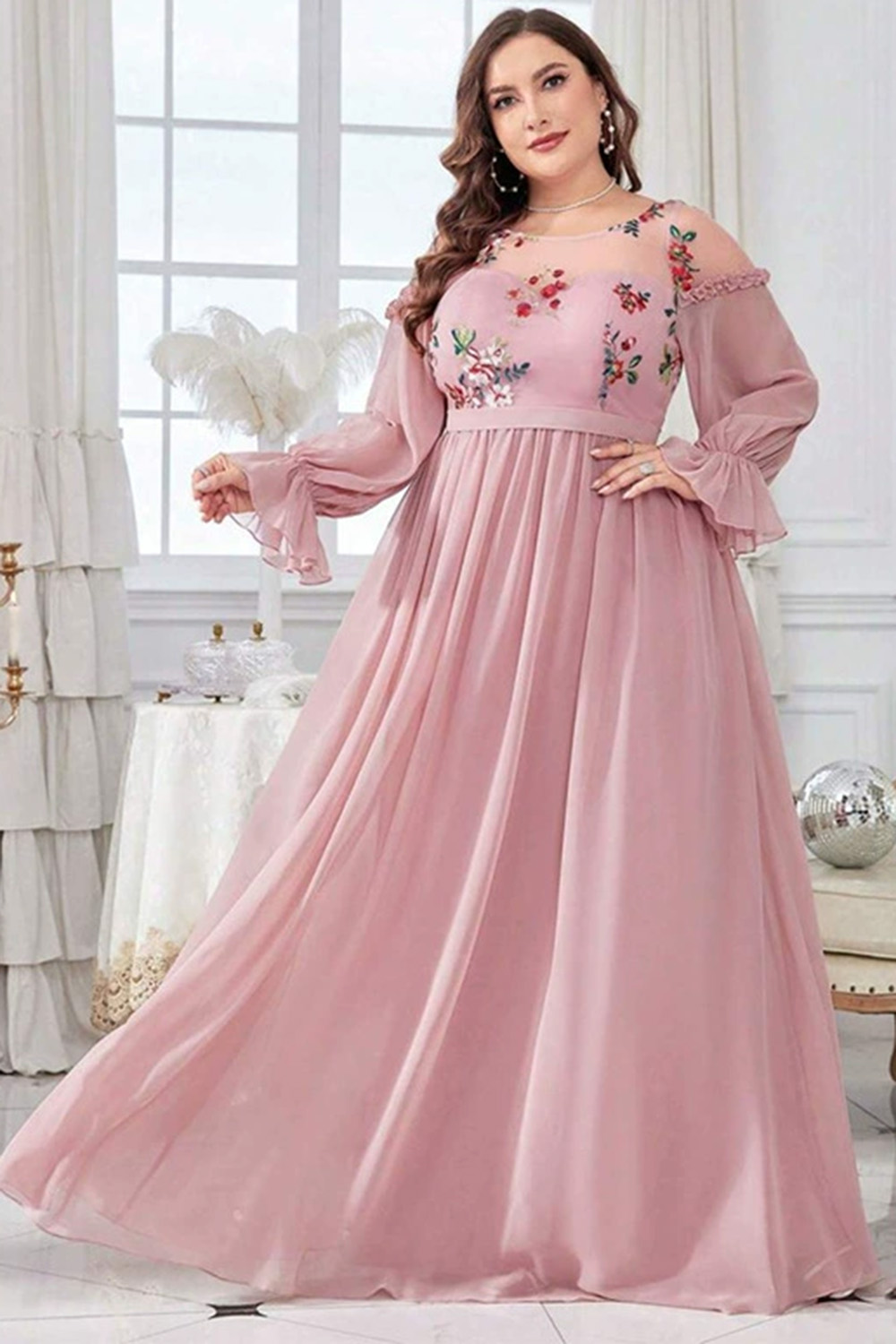 strapless open back dress Off The Shoulder Blush Ruffle Wedding Dress with Detachable Overskirt Blush / 12