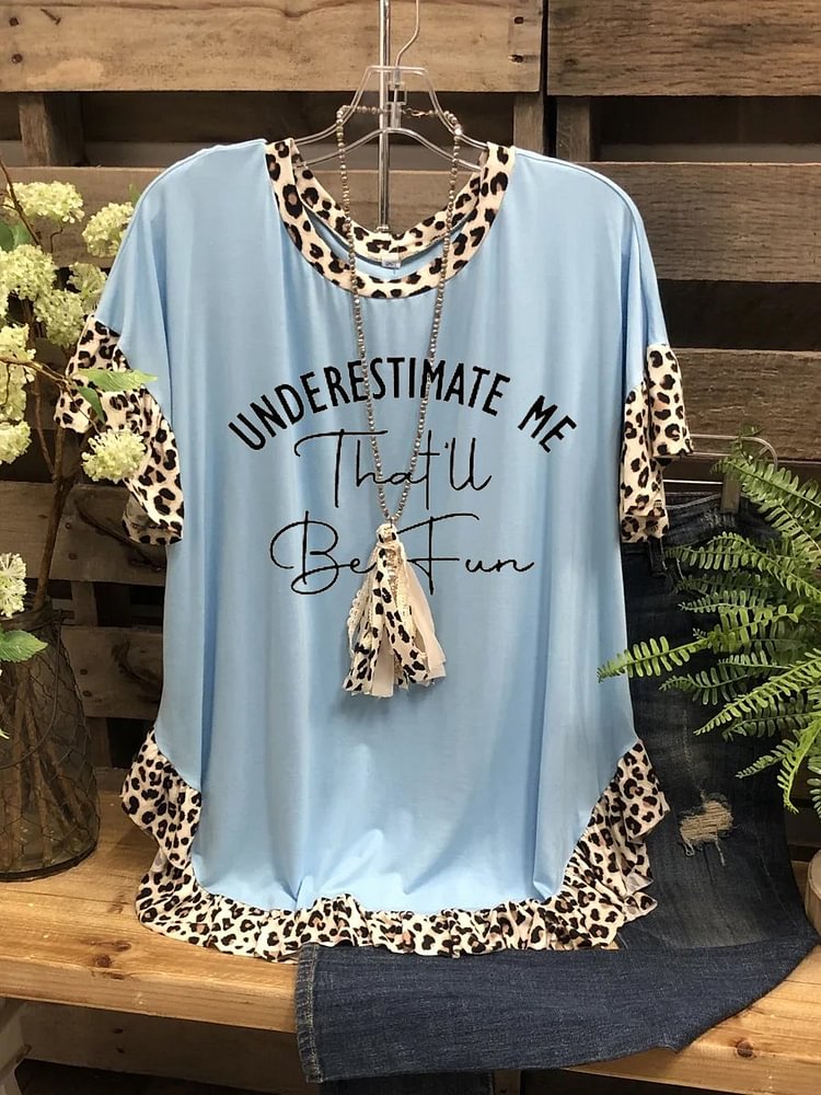Bestdealfriday Understimate Me Shift Casual Animal Women Tops