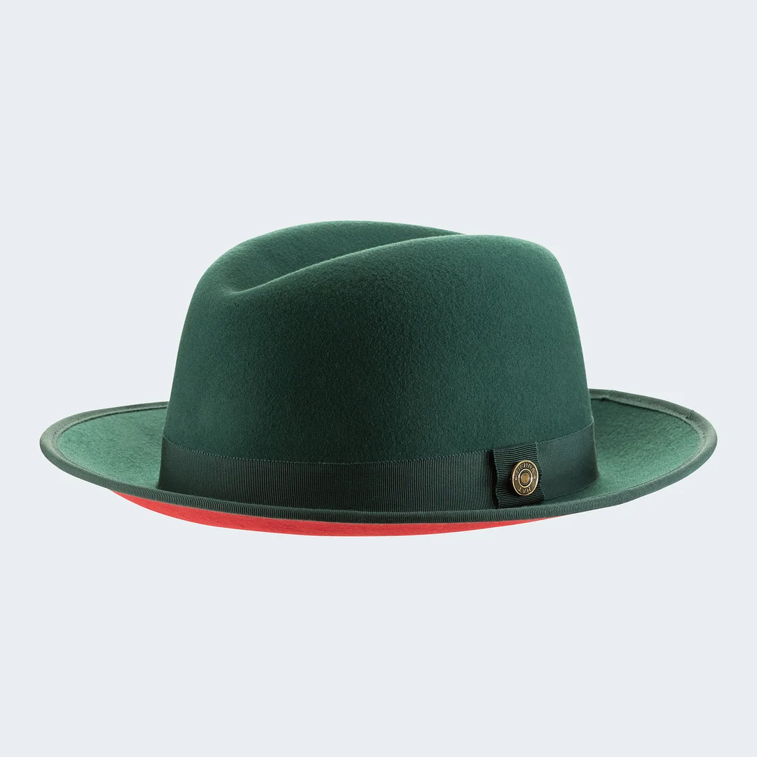 Classic Center-creased Fedora-King (Mean Green)