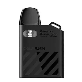 Black UWELL Caliburn AK2 Pod Kit with 'Keep on Keeping on' text