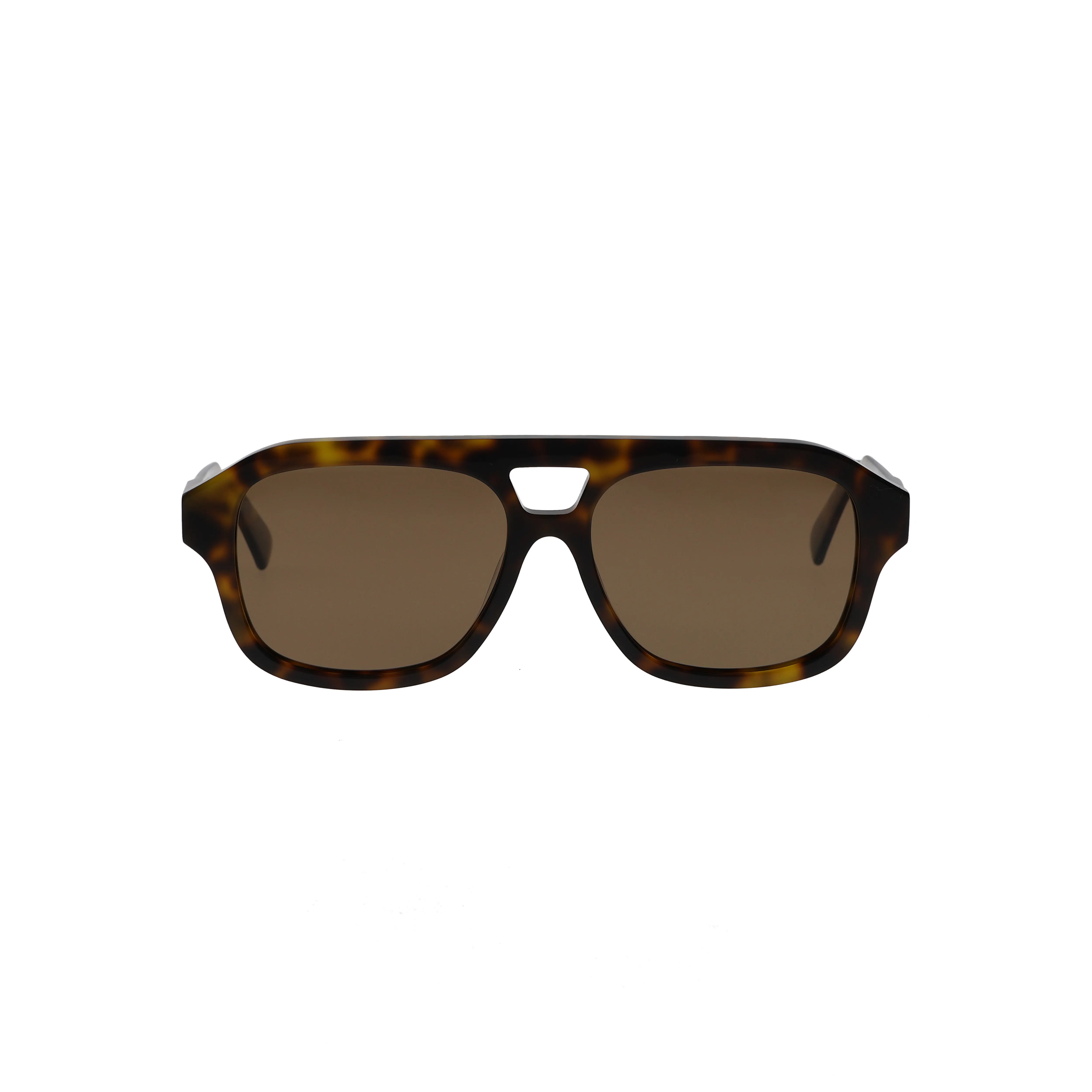 Source Unknown Tortoiseshell Hex Round Sunglasses - Brown Lenses New Mask G6 Tortoise The G series broadens its collection of  main image 3