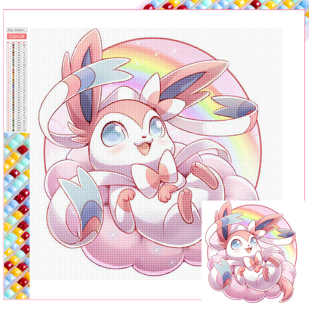 Diamond Painting - Full Square - Fairy Eevee Pokemon (30*30CM)