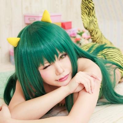 Urusei Yatsura Lum Dark Green Cosplay Straight Wig SP15340