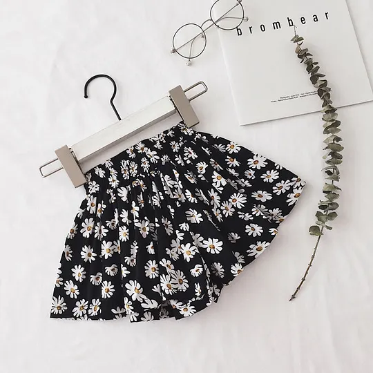 【18M-8Y】Girls' Cute Ditsy Floral Daisy Shorts