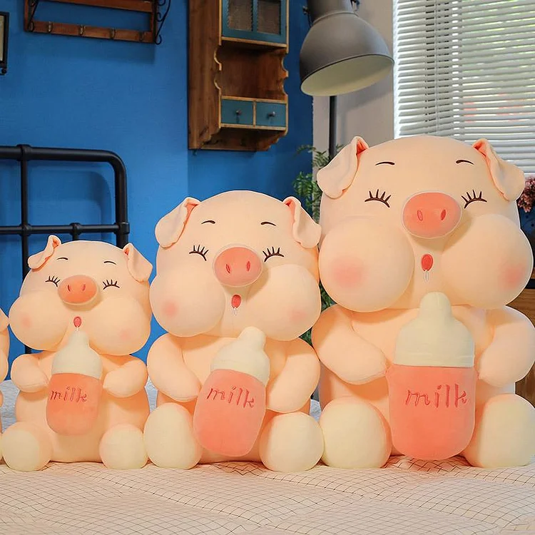 Baby Bottle Piggy Plush