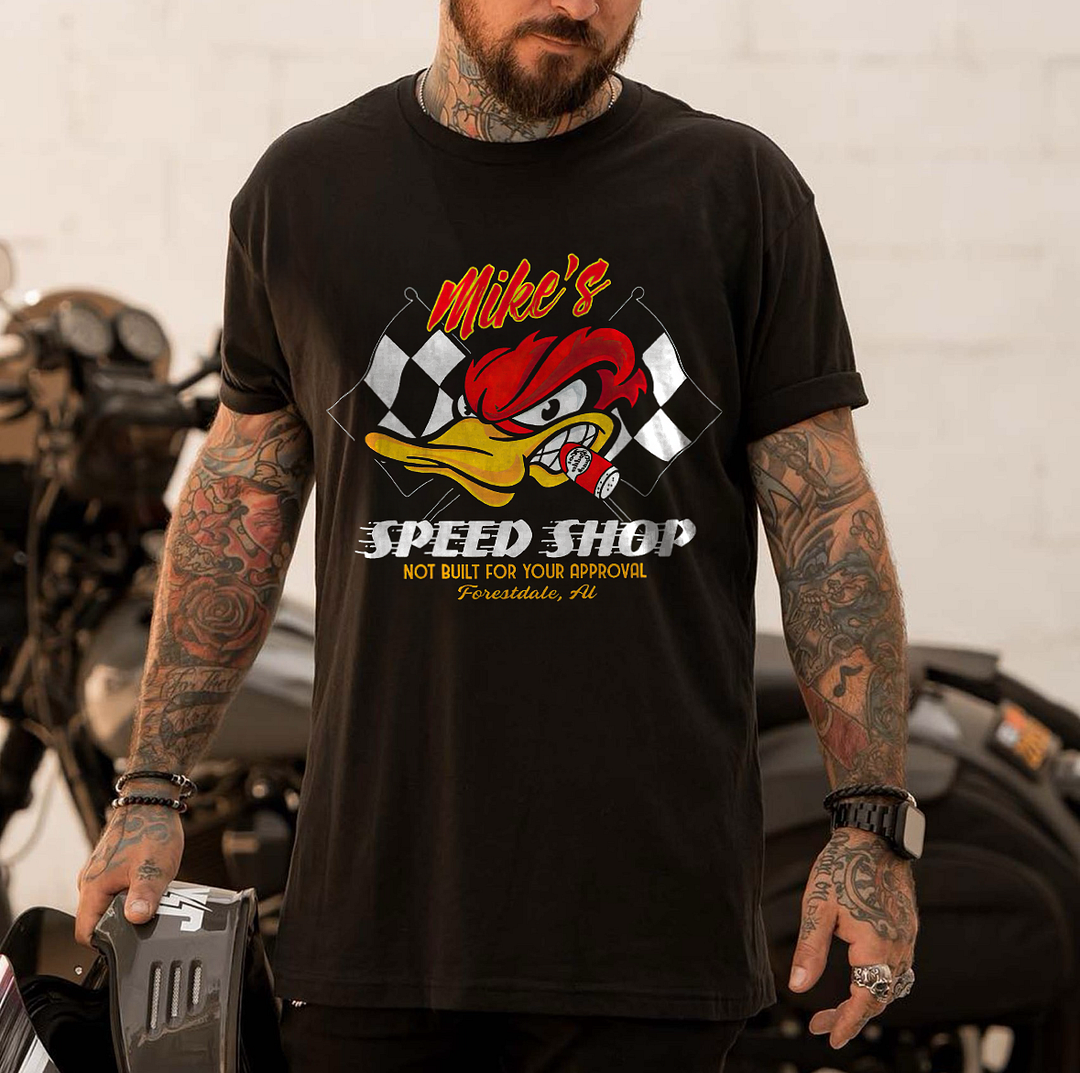 Mike's Speed Shop Printed Men's T-shirt - Devcarry