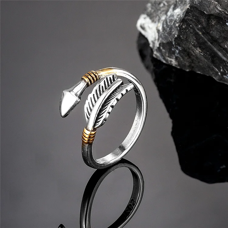 S925 Vintage Cupid Arrow Silver Ring
