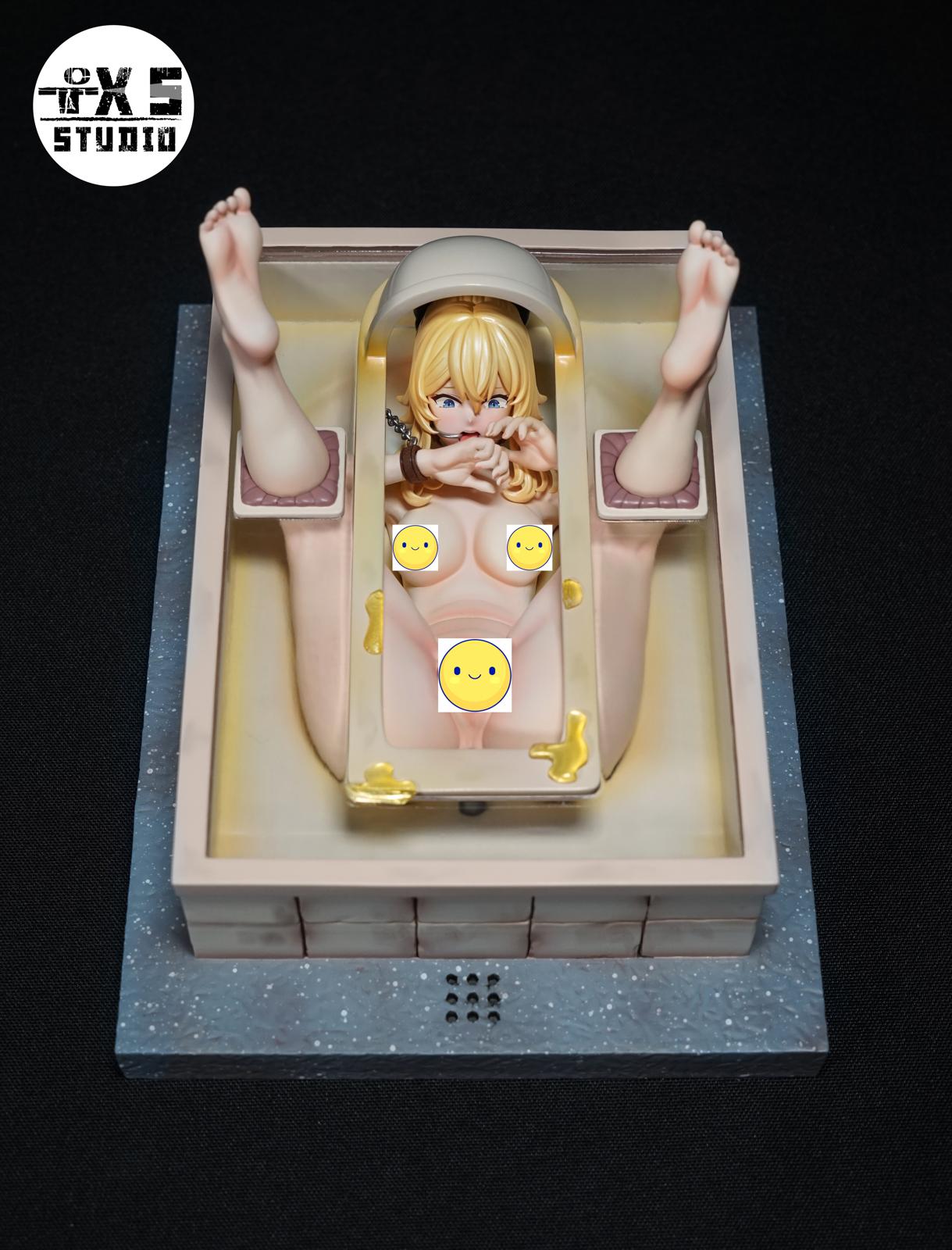 1/6 Scale Three Piece Toilet Set Series 001 Squatting Toilet Bowl -  Original Design Resin Statue - T.X.S Studios