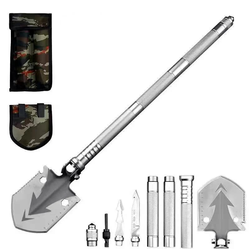 MultiPurpose Camping Survival Shovel With Camouflage Bag