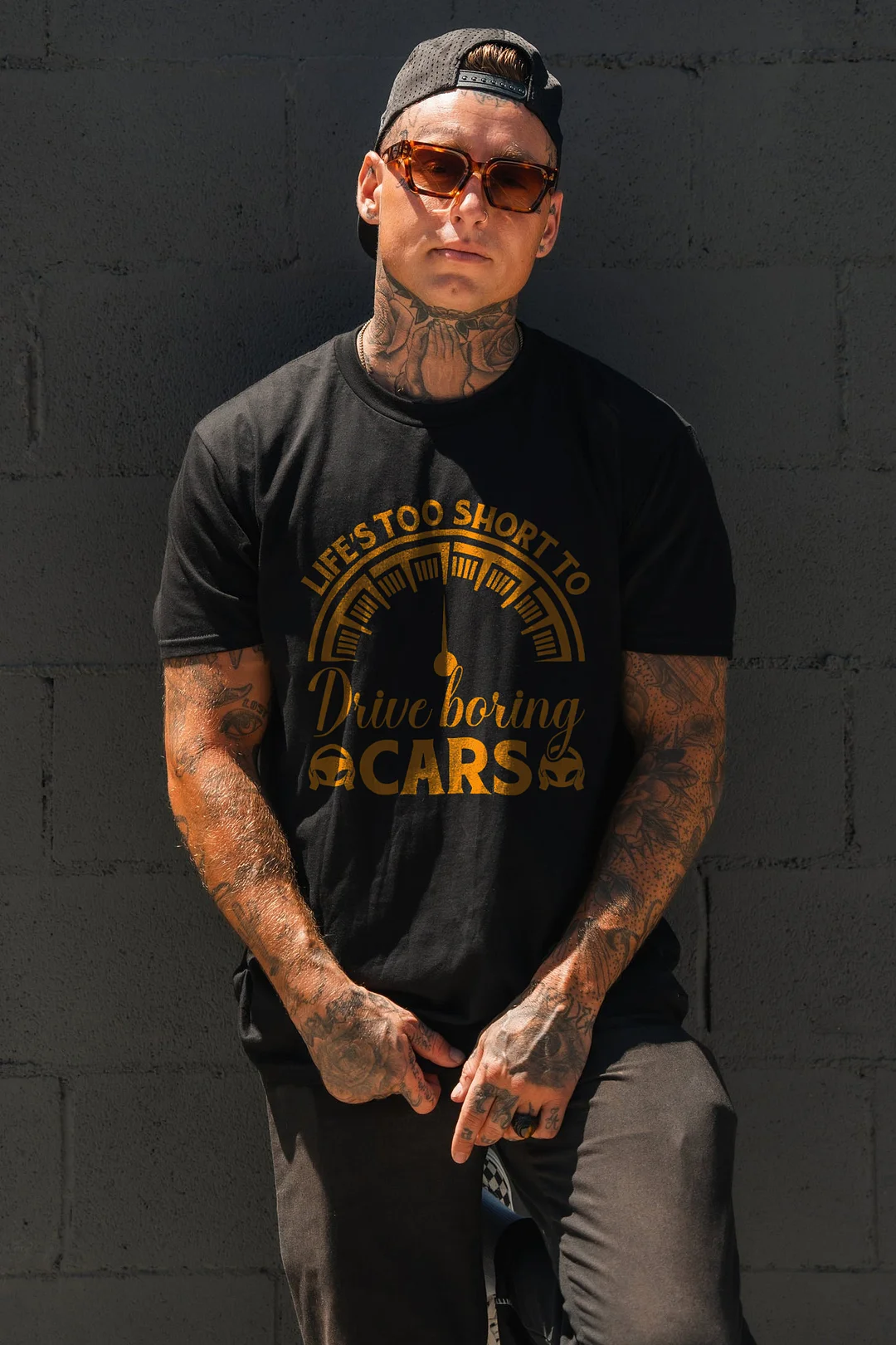 Life's Too Short To Drive Boring Cars Printed Men's T-shirt - Devcarry