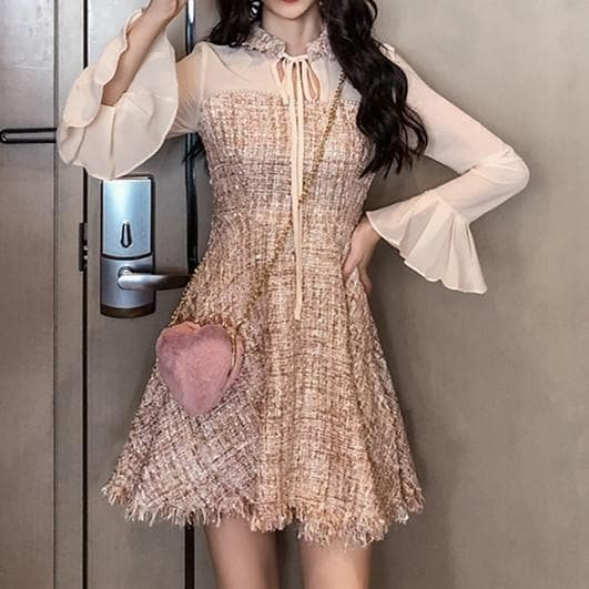 Fairy Tassel Chiffon Sleeve Dress SP13459