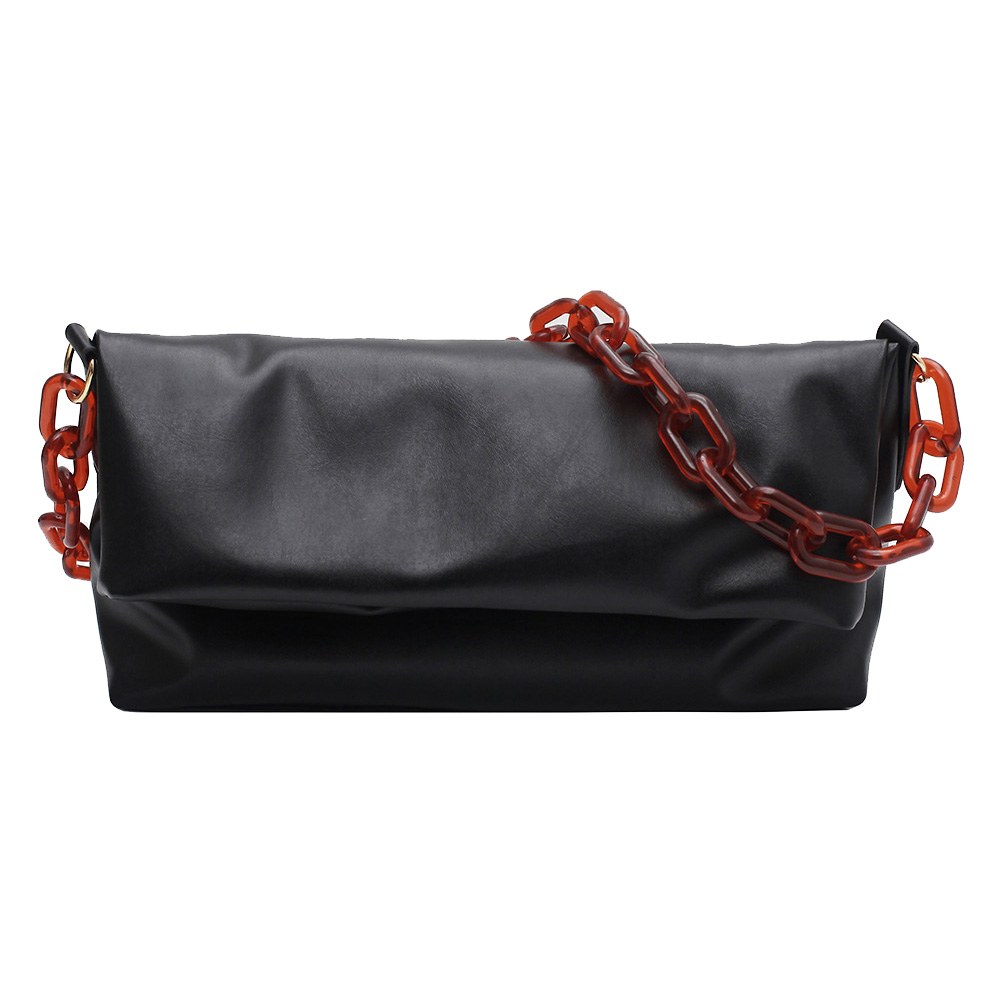 Casual Solid Crossbody Chain Clutch Simple Leather Long Shoulder Bags, Black, 501 Original
Casual Solid Crossbody Chain Clutch Simple Leather Long Shoulder Bags, Black, 501 Original