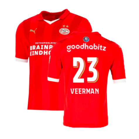 PSV Eindhoven Joey Veerman 23 Home Shirt Kit 2023-2024