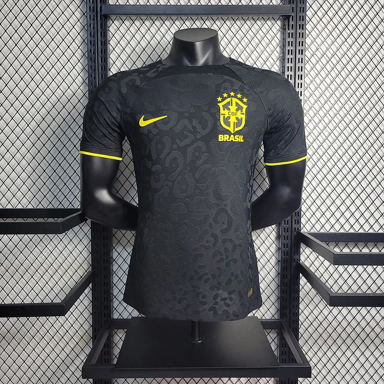 22-23 Player Brazil Training Shirt Black Size  