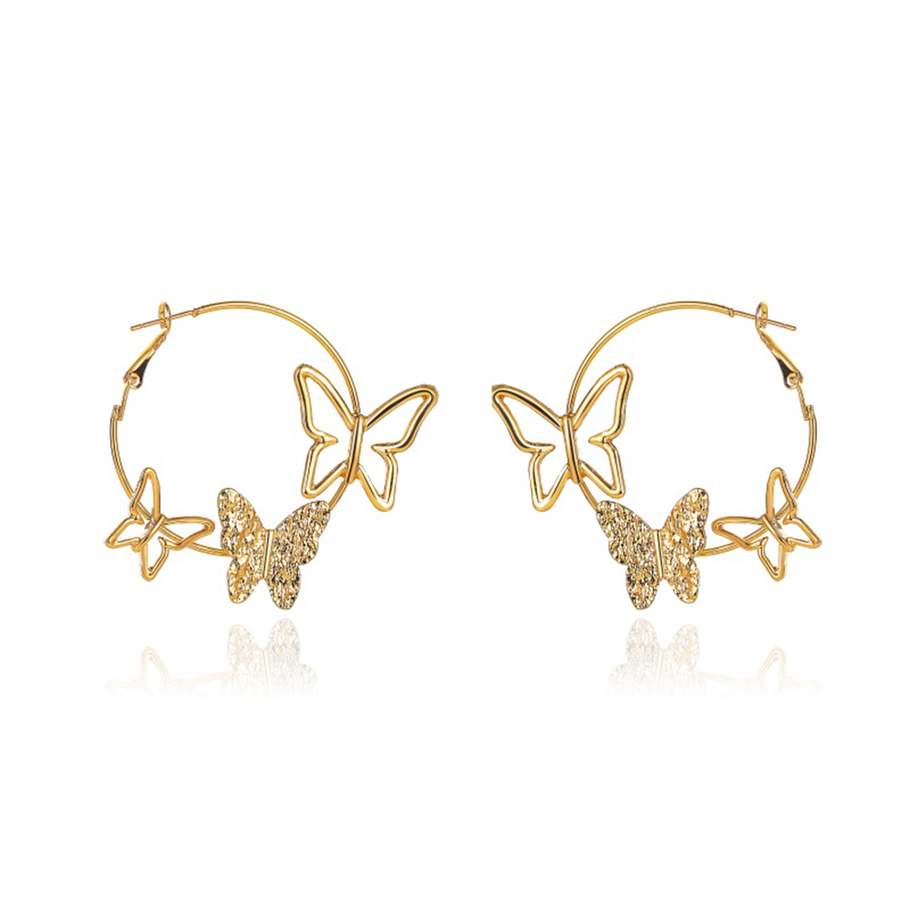 Hollow Butterfly Hoop Earrings Women Korean Rhinestone Ear Buckle Jewelry, Silver, 501 Original
Hollow Butterfly Hoop Earrings Women Korean Rhinestone Ear Buckle Jewelry, Silver, 501 Original