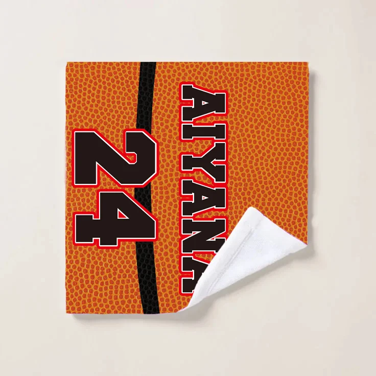 Personalized Kids Basketball Hand Towel|H01