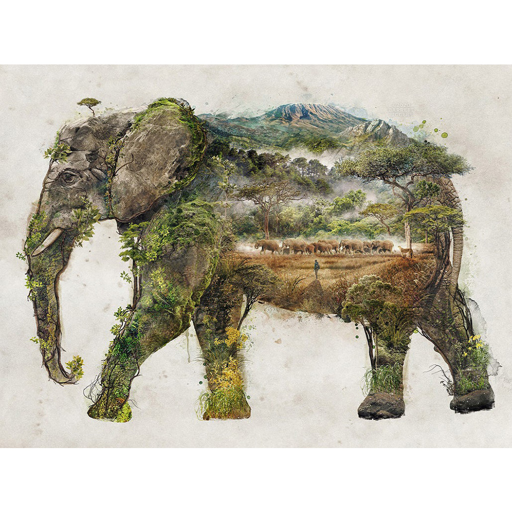 (Multi-Size) Elephant Art - Round/Square Drill Diamond Painting, Round diamond 30*40cm, 501 Original
(Multi-Size) Elephant Art - Round/Square Drill Diamond Painting, Round diamond 30*40cm, 501 Original