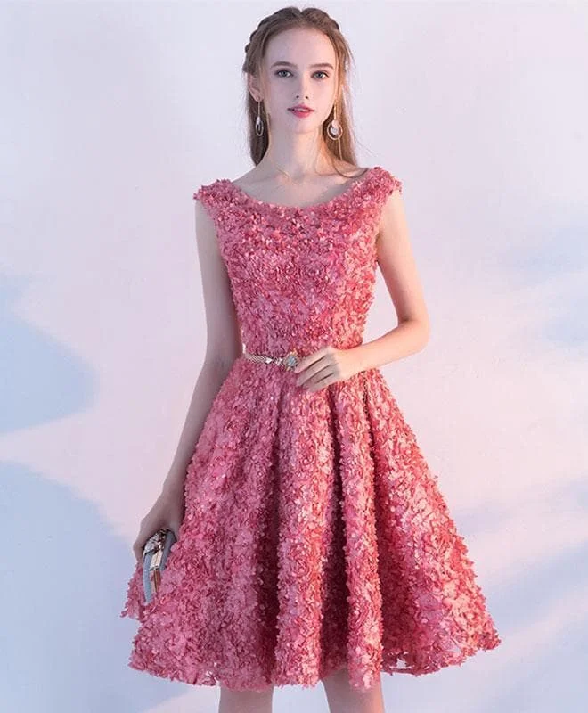 Cute Round Neck A Line Short Prom Dress