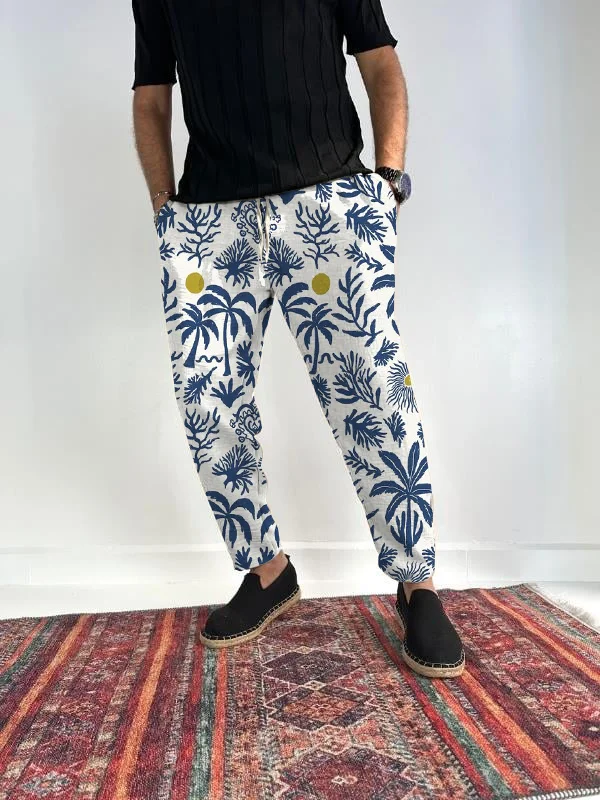 Men's Cocos Print Casual Pants