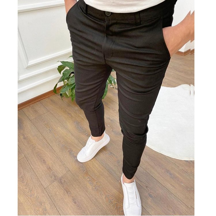 Chino Black Casual Pants - BlackFridayBuys
