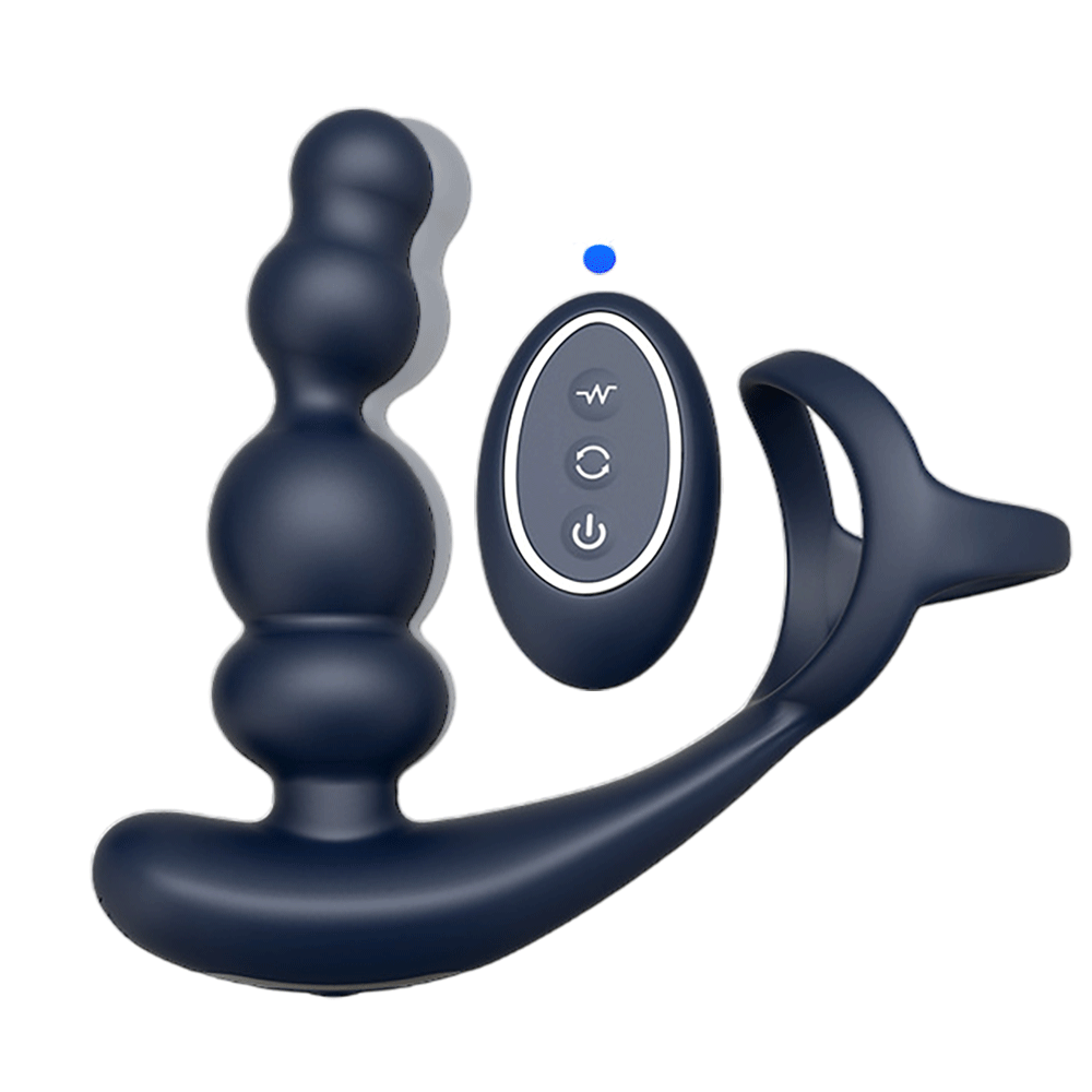 Wireless Remote Control 360° Rotating Vibrating Prostate Massager - Rose Toy