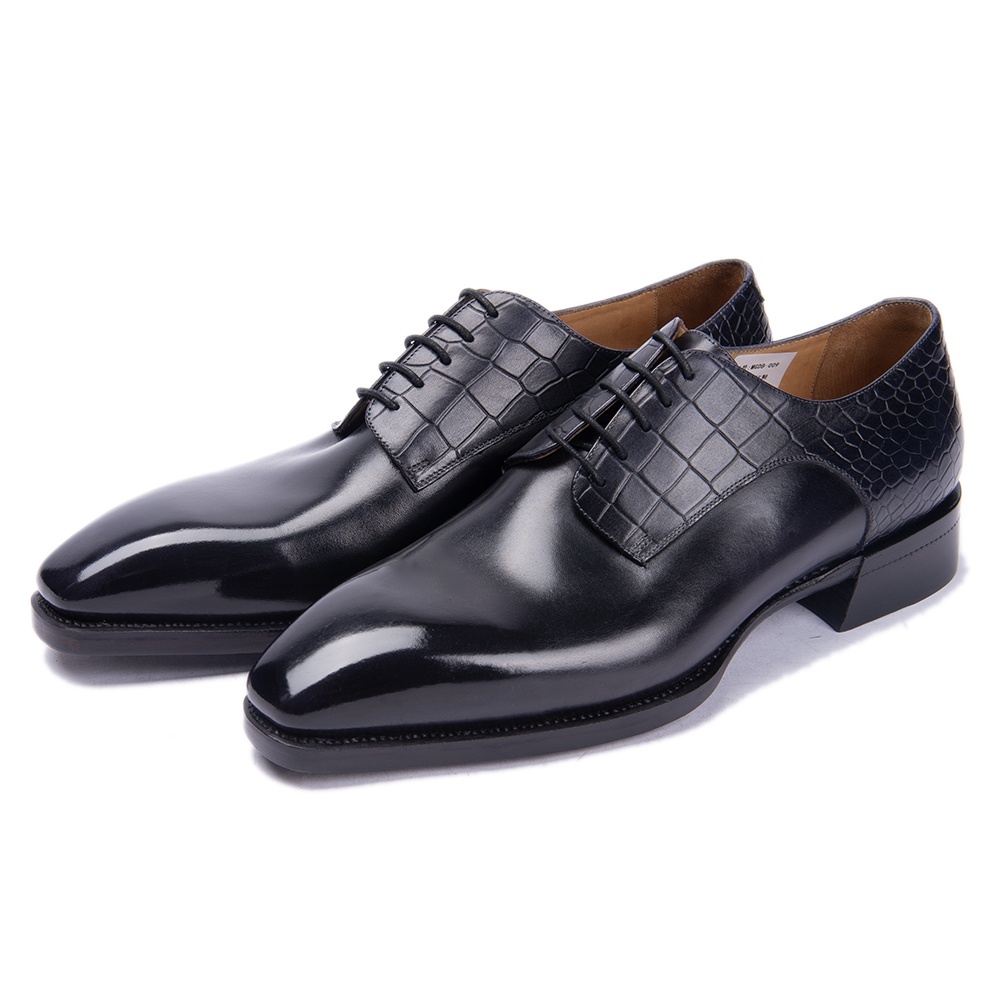 TAAFO Shoes Men Leather Vintage Retro Formal Business Wedding Brogue Oxfords Shoes Flats