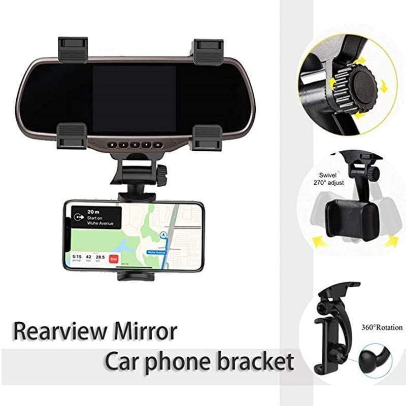 best rearview mirror phone holder for car