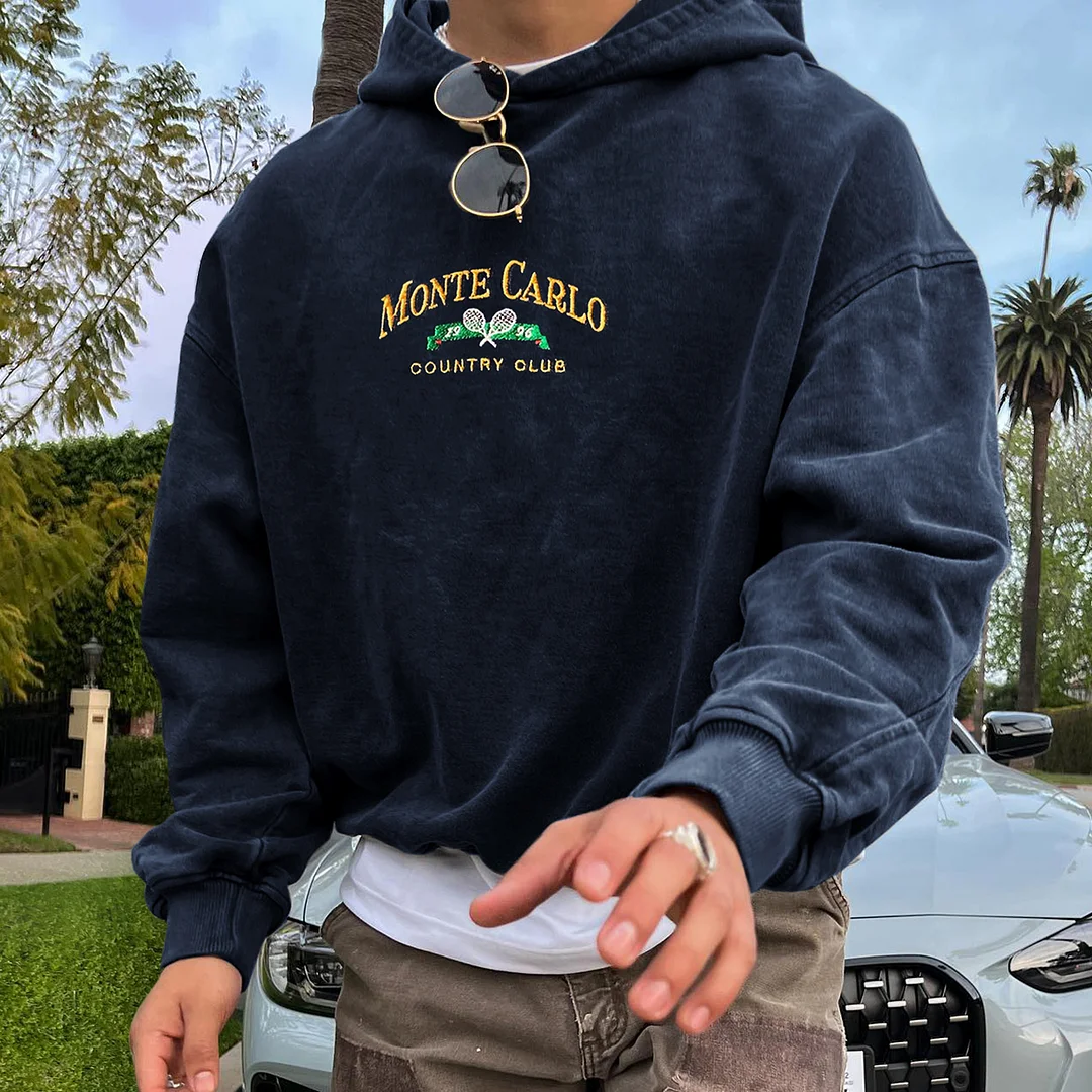 Vintage Unisex Monte Carlo Country Club Hoodie Sweatshirt、、URBENIE