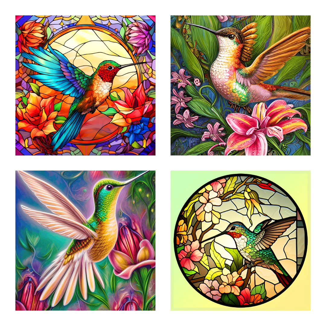 4pcs/Set Cardinal - Full Round - Diamond Painting (30*30cm)