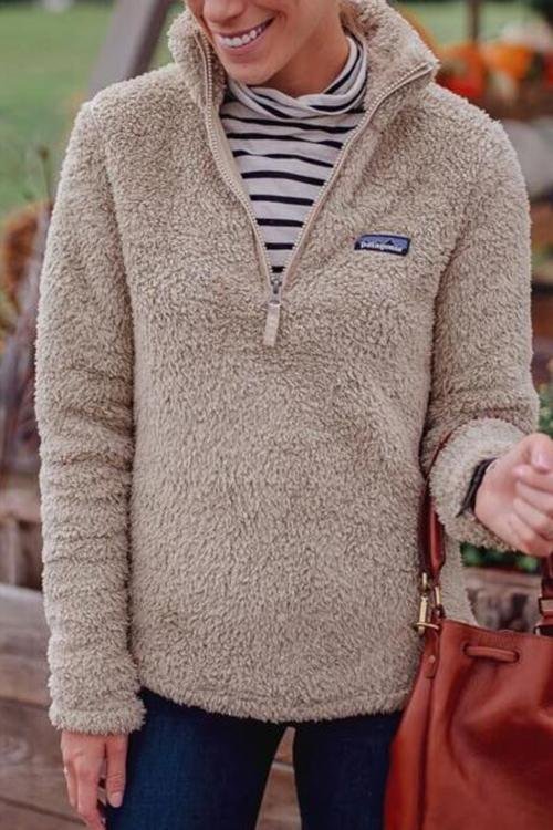 Euramerican Zippers Design Warm Hoodie - Shop Trendy Women's Clothing | LoverChic