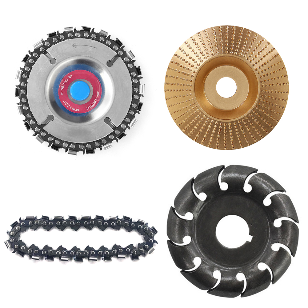 4pcs Grinder Chain Disc Set Wood Angle Shaping Grinding Wheel with Chain, 501 Original
4pcs Grinder Chain Disc Set Wood Angle Shaping Grinding Wheel with Chain, 501 Original