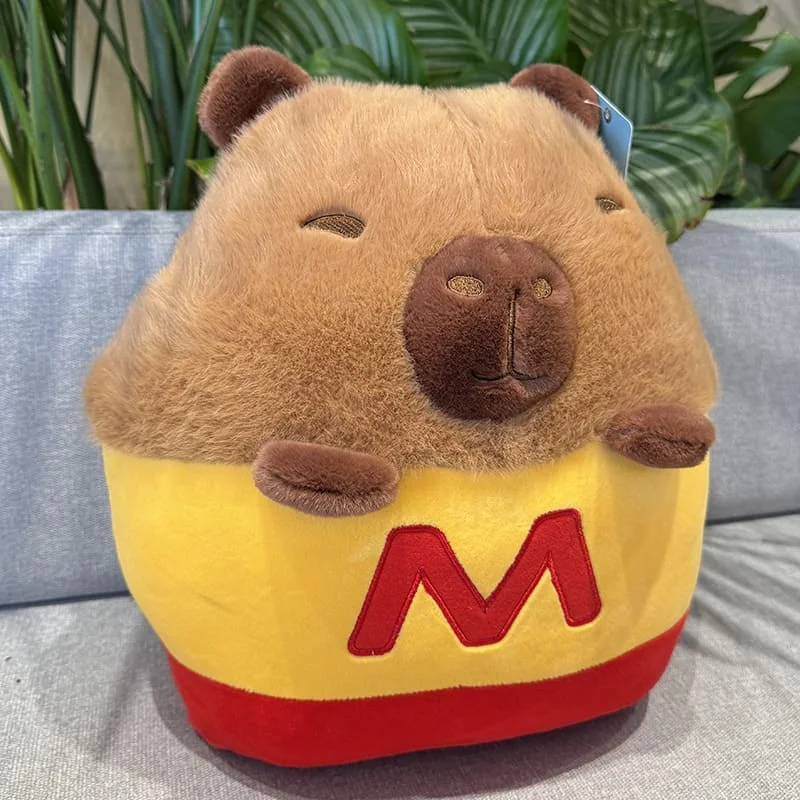 French Fries & Sushi Capybara Plush Toy Birthday Pillow Gift Capybara Doll 