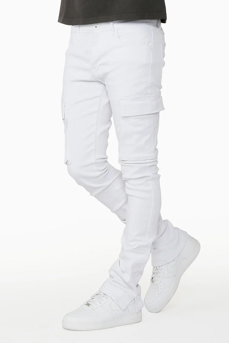 Leray White Cargo Jean