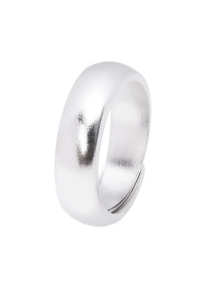Casual Sliver Unisex Couple Adjustable Ring