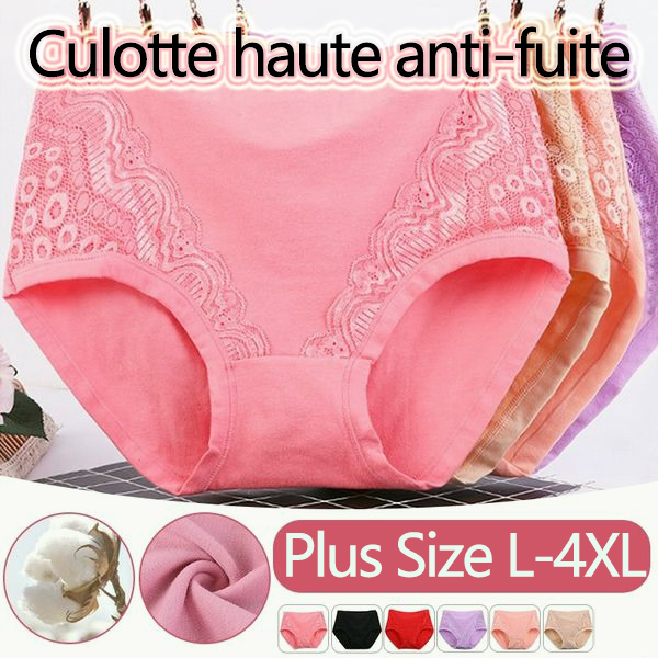 Culotte Anti Fuite Taille Haute Pour Femmes Lot De