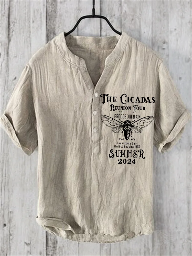 The Cicadas Reunion Tour 2024 Linen Blend Shirt