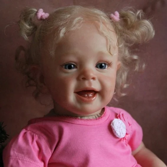 20" Reborn Girl with Teeth,Handmade Silicone Vinyl Reborn Baby Doll Set,Best Gifts of 2023